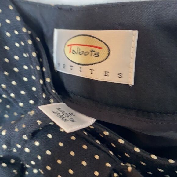 Talbots Swiss Dot Knee Length Pleated Bow Skirt 2P - Picture 9 of 10